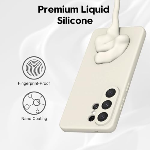 Image of DIZORO Microfiber Candy Case Compatible for Samsung S26 Ultra Smooth Touch Cushion Liquid Soft Silicone Gel Rubber Phone Cases Non-Slip Full Body Protective Shockproof Back Cover - Stone OG