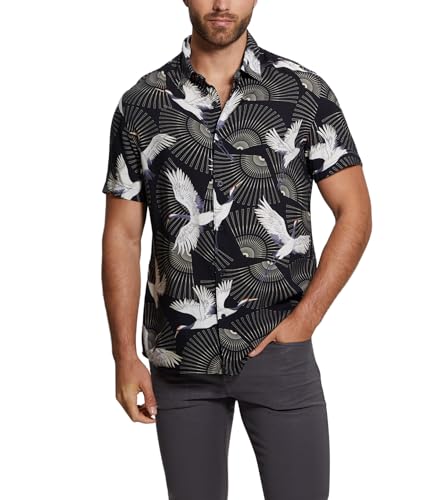 GUESS Eco Rayon Crane Shirt chemise manches courtes homme