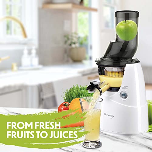 Kuvings Whole Slow Juicer White B6000W With Sortbet Maker, Cleaning Tool Set, Smart Cap And Recipe Book 9" X 8.2" X 17.6" #TOP6
