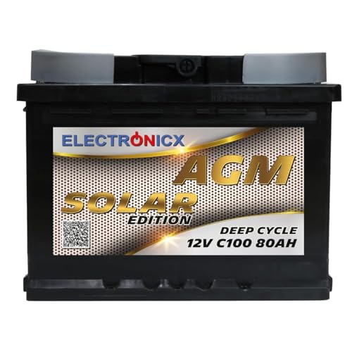Tipologie alternative: batteria solare AGM 12V 80Ah, batteria deep cycle per impianti isolati e tempo libero, batteria solare barca, batteria fotovoltaica camper, batteria AGM senza manutenzione.