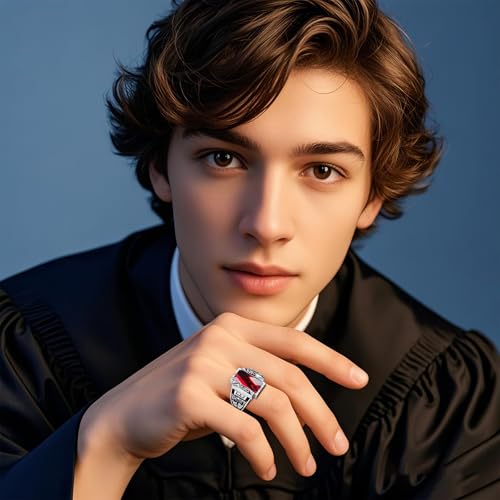 Custom Class Rings for Men Sterling Silver /10k/14k/18k High School College Ring Graduation Ring Graduation Gifts for Men4