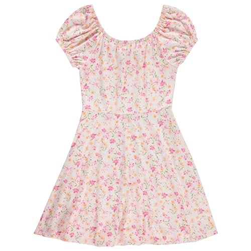 BTween Girls 4 Pack Dress Wardrobe Sleeveless Dress, T-Shirt, Shorts, Skirt Aqua, Flora, Laven, Pink Sizes 4/5 to 14-164