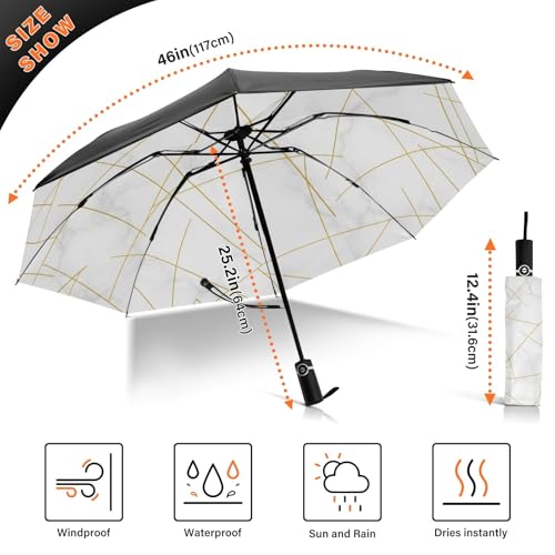 Parapluie pliable pour le soleil et la pluie compact - 3