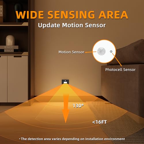 Jandov 8 Pack Motion Sensor Stair Lights Indoor Outdoor,Dimmable Motion Activated Step Lights 3000K/4000K/6000K,Hardwired 120V 3W Ip65 Waterproof Outside Stairway Lights,Led Staircase Lights- Black thumb #3