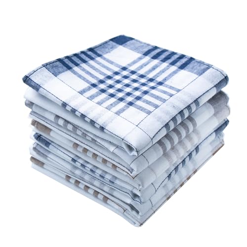 La Closure Men's 100 Cotton Handkerchiefs 6 Pack