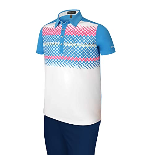 Pin High Men's Performance Dry Fit Golf Shirt, Quick-Dry Short Sleeve Polo, Moisture Wicking #TOP2