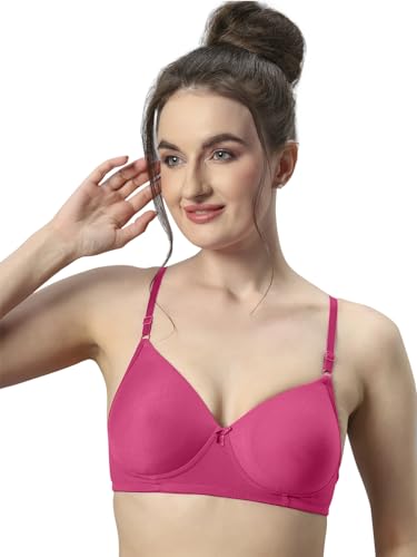 Image of SONARI Wire Free Padded Bra | Medium Padding for Support, Medium Coverage, Soft Cotton Polyester Material, Adjustable Straps with Hook & Eye Closure, Wash Only - 007