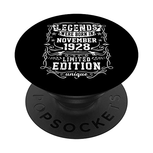 Cumpleaños Noviembre 1928 Edición Limitada Regalo Vintage PopSockets PopGrip Intercambiable
