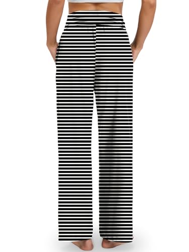 Image of Gracyoga Wide Leg Yoga Pants for Women Casual Loose Cozy Sweatpants High Waisted Lounge Pajama Flowy Pants With Pockets