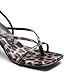 DREAM PAIRS Women's kitten Low Strappy Lace Up Heels Open Square Toe Thong Ankle Strap Heels Sexy Fashion Comfort Dress Shoes Party Sylvestra Pumps Heeled Sandals,Size 9.5,Leopard,SDHS2405W