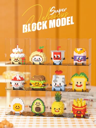 Delicious Food Mini Building Block Food Characters Set, 12 Pieces,