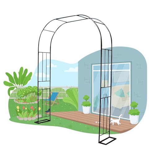 Arche de jardin en métal résistante aux intempéries pour tonnelle de roses durables