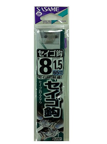 ささめ針 AA901 セイゴ鈎 フック糸付 10 2 釣り針