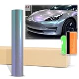 12'x60' (1FTx5FT) Gray Blue Galaxy Dust Gloss Chameleon Metallic Color Shift Color Change Vinyl Wrap Auto Sticker Decal Film Sheet Bubble Free Air Release Technology with Tool Kit