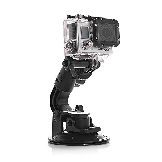 AxPower Car Suction Cup Mount for GoPro Hero 4 5 6 7 8 Black/Session, AKASO/Campark/YI Action Camera