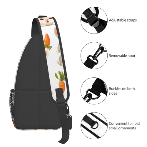 Bolso Cruzado Cute Bunny Carrot para Mujeres y Hombres miniatura 5