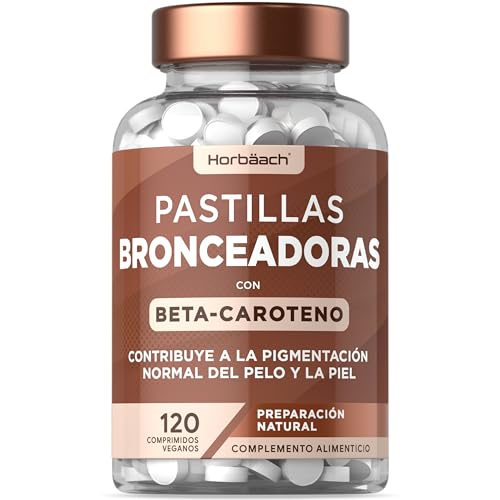 Betacaroteno Cápsulas Bronceado | Pastillas Bronceadoras | Tanning Tablets con L-Tirosina y Cobre |...