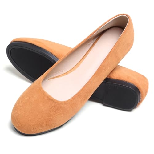 Image of Dear Time Women's Flats Comfortable Slip On Ballet Flats Soft Solid Casual Shoes