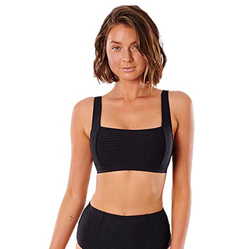 Rip Curl Damen Women's Premium Surf DD Crop Bikini Beige/Schwarz S