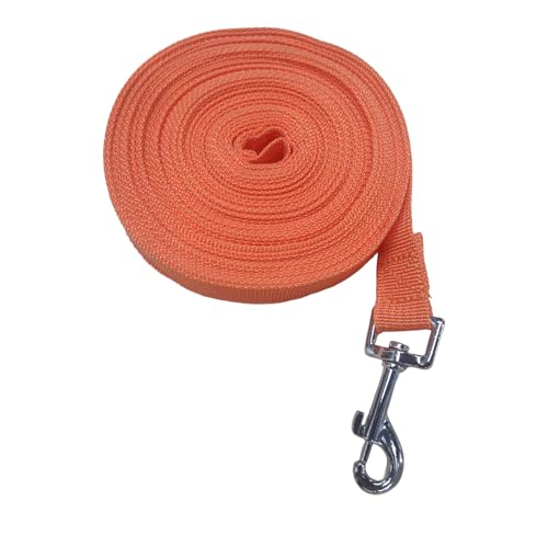 tiyiyok Correa Perro, Correa Perro Larga, Correa para Perros de 10 m, Collar para Perros, Correa de Entrenamiento, Correa Larga para Perros Pequeños y Grandes, Naranja