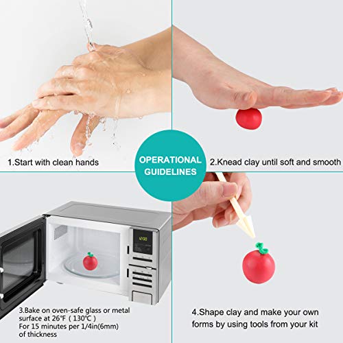 Ciaraq Polymer Clay-Oven Baked Modeling Clay With Sculpting Tools, 50 Colors, 3.41 Lbs #TOP7