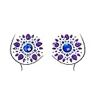 Neva Nude Crystal Nipztix Pasties Nipple Covers for Festivals Raves, Medical Grade Adhesive, Waterproof, Made in USA