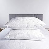 Adam Home Pillows 2 Pack Hotel Quality with Quilted Cover Hypoallergenic & Dust Mite Resistant Filling – Ideal for Stomach, Back and Side Sleepers Down Alternative Hotel Pillows - Image 7