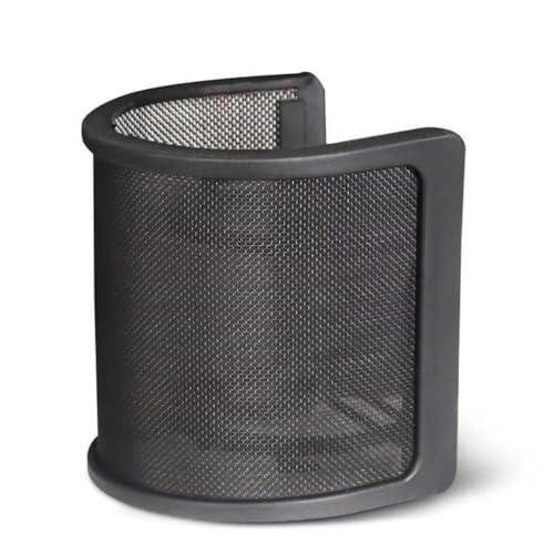 Norhogo Anti-Pop-Mikrofon-Filter, Pop-Filter, Netz- und Schaumstoff- und Staubtuchfilter für tragbare Mikrofone, für Tonstudio Mikrofone, Schwarz
