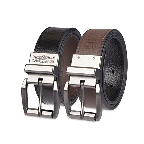Image of Levi's Leather Men's Levis 40Mm Reversible Belt With Brushed Silver Buckle