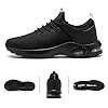 LARNMERN Safety Trainers Men Waterproof Steel Toe Cap Trainers Work Shoes Cushioned Lightweight Comfortable Walking Sneakers(8.5 UK,Black) #4