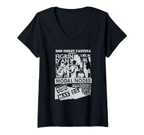 Star Wars Mos Eisley Cantina Concert Poster T-shirt col V imprimé graphique rétro