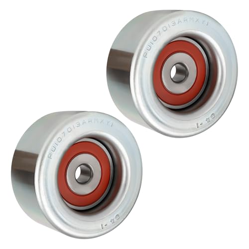 2 Pcs Idler Pulley Compatible with Lexus ES350 GS350 GS450h IS350 RX350 2007-2021, Fit for 4Runner Camry Tacoma RAV4 Tundra Sienna 2003-2021, Drive Belt Idler Pulley Replaces 16604-31020 16604-0P011