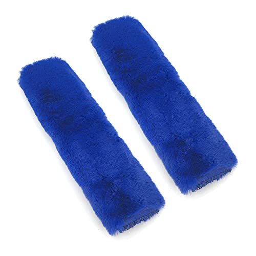 Uposao 2 almohadillas para cinturón de seguridad para coche, funda de felpa para cinturón de seguridad, cojín de hombro, cojín protector para adultos y niños, para mayor comodidad en el viaje, azul
