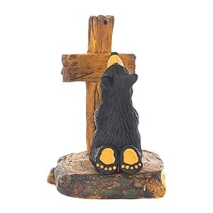 Demdacoprayblackbear5x55handcastresinfigurinesculpture Urban Country Home Decor Demdaco pray black bear 5 x 55 hand cast resin figurine sculpture urban country home decor