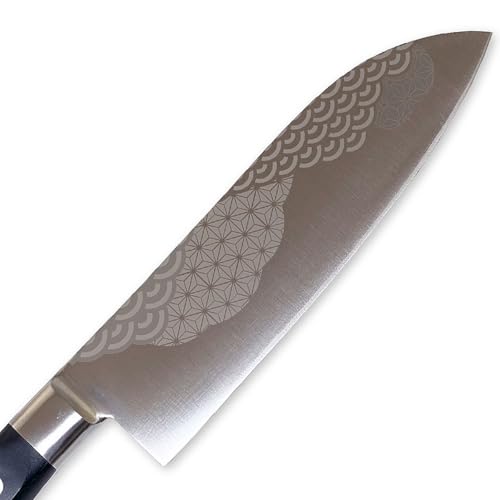 J-kitchens 一人暮らし 包丁 透かし彫り 小紋 三徳包丁 170mm 日本製