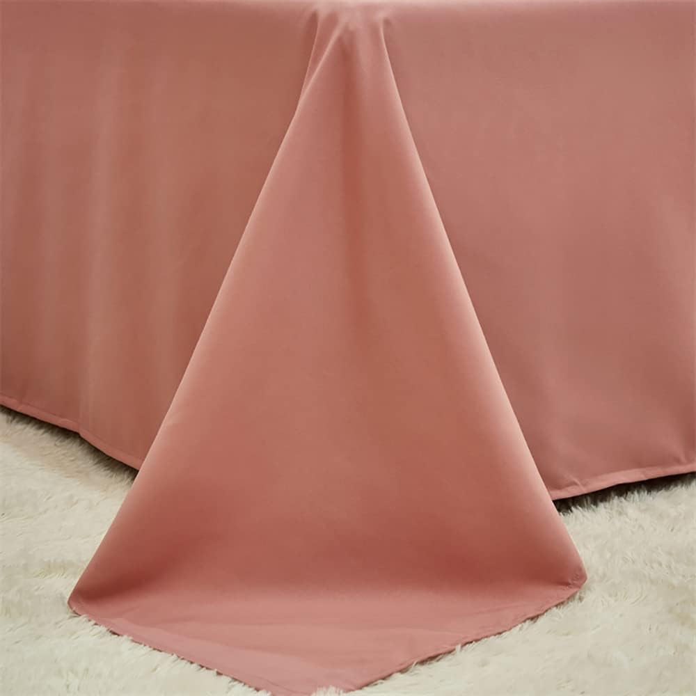 KAREVER Solid Pink Bed Sheet Set All Pink 4 Pieces Bedding Sheet Set 1 Fitted Sheet 1 Flat Sheet with 2 Pillowcases Full Size Women Men Blush Pink Bed Sheet Sets