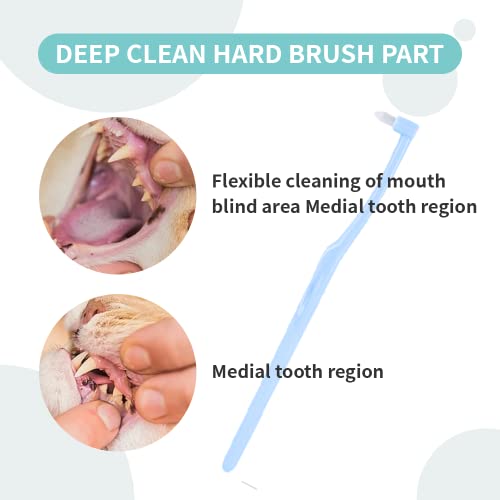 Ympeka 3Pack Small Dog Toothbrush Cat Tooth Brush Brushing Kit Pet Toothbrush Cat Dental Care,Deep Clean Acne Chin Treatment Suction Cup 360 Degree Silicone Pet Toothbrush, For Cats Dogs #TOP4