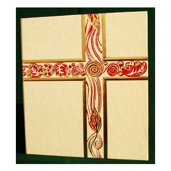 Religious Supply Ceremonial Binder Ivory with Gold Foil