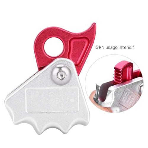 Hominas Descendeur D'arrêt Autobloquant 15 KN Descendeur d'escalade pour Équipement d'escalade et Gréement de Corde de 9 à 12 mm – vue 2