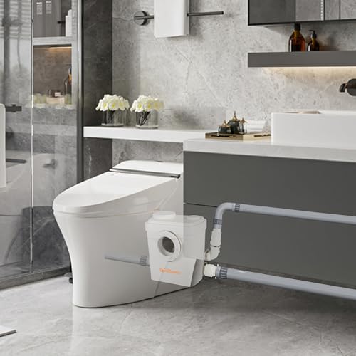 Homewinner 450W Macerator Pump Compact Sewage Grinder Pump Up To 26Ft 30Gpm Hide Behind Toilets Upflush Toilet System For Basement Full Bathroom Rv Home Shower Laundry Sink Sewer Sump Pumps Waste Water Disposal thumb #6