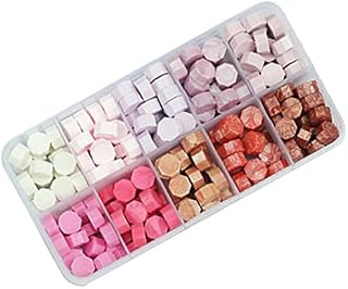 Sealing Wax Beads, 200Pcs 10 Colors Octagon Wax Seal Beads for Vintage Wax Sealing Stamp, Letter Sealing, Gift and Wedding Invitation Sealing (Pink Series)