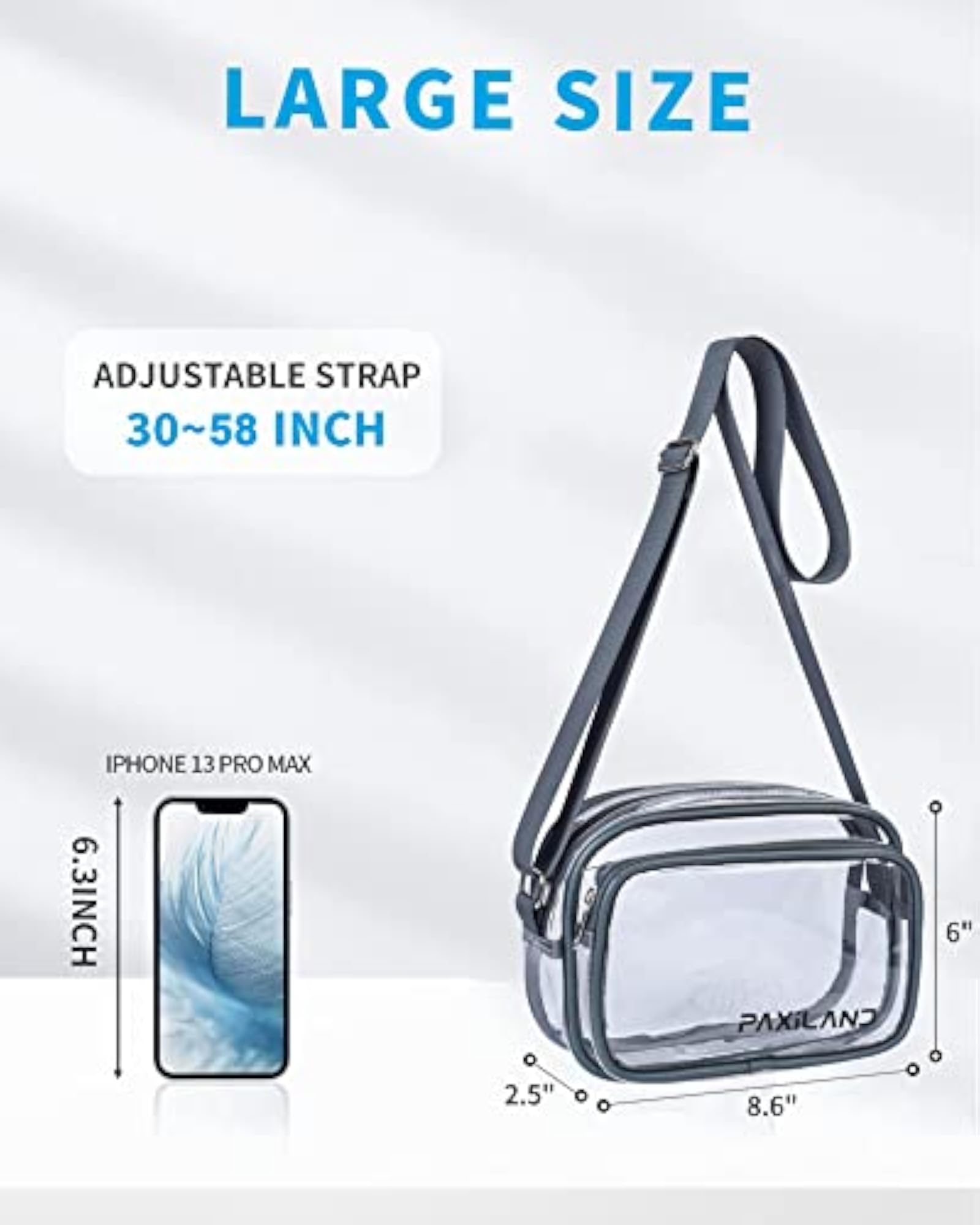 Stadium Approved Clear Crossbody Bag