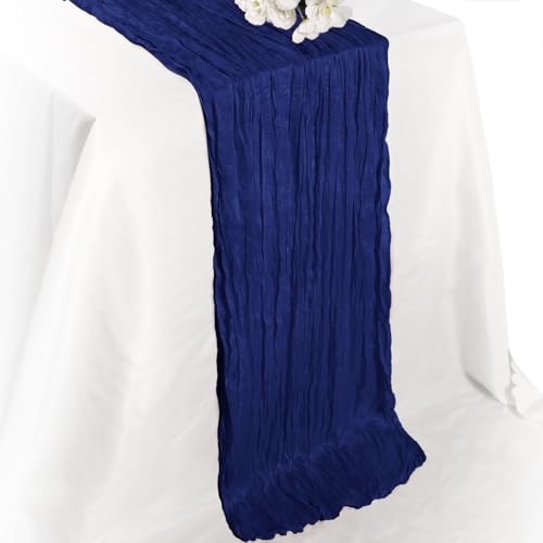 Cheesecloth Table Runner Royal Blue 10FT Gauze Rustic Cheese Cloth Dining Table Decor Runners Long for Birthday Party Bridal Shower Baby Wedding Decorations 1Pack 35x120 Inches