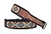 Leather Dog Collar Medium Size Western Style Heavy Duty Hand Tooled Adjustable Beaded and Padded Soft for Puppies and Big Dogs 10AB029-M