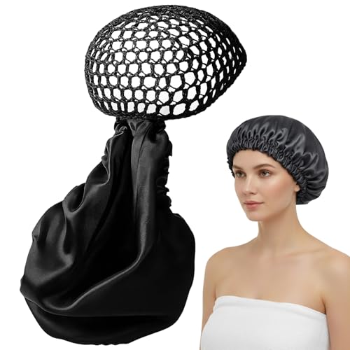 Silk Press Wrap Cap & Scarf for Long Curly Hair