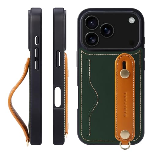 HANATORA for iPhone 17Pro �P�[�X �{�v �ϏՌ� �w�ʃx���g �X�g���b�v�����O �X�}�z�P�[�X �X�}�z �X�^���h�@�\ �l�b�N�X�g���b�v �t�� �C�^���A�����U�[ �M�t�g �O���[��+�I�����W CGH-17Pro-Green-OG