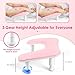 Manicure Arm Rest for Nails Tech: U-shaped Adjustable Nail Armrest - Pink PU Leather Hand Stand Rest for Manicurists