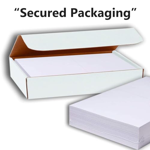 Hamilco White Cardstock Thick Paper - 5 x 7\" Blank Folded Cards - Greeting Invitations Stationary - Heavy weight 80 lb Card Stock for Printer - 100 Pack - Thumbnail 3