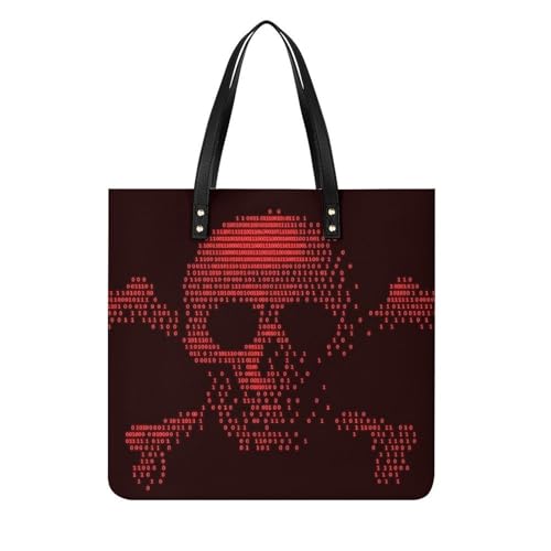 Tote bag pour voyage femmes crânes et chiffres grand sac cabas résistant 39x39cm