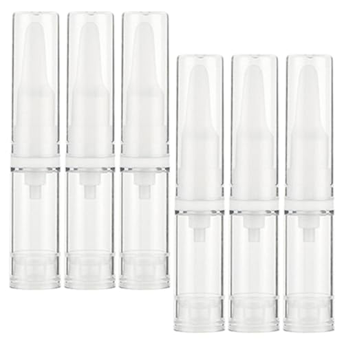 Garneck Botellas de Loción Vacías 6 Piezas 15 Ml Bomba para Cosméticos Líquidos Envases de Viaje Herméticos y Portátiles para Base Esencia y Cuidado Piel